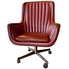 Ward Bennett Leather Desk Chair