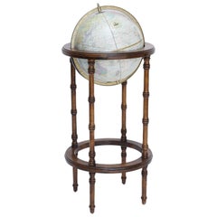 Cram World Globe on Wood Floor Stand