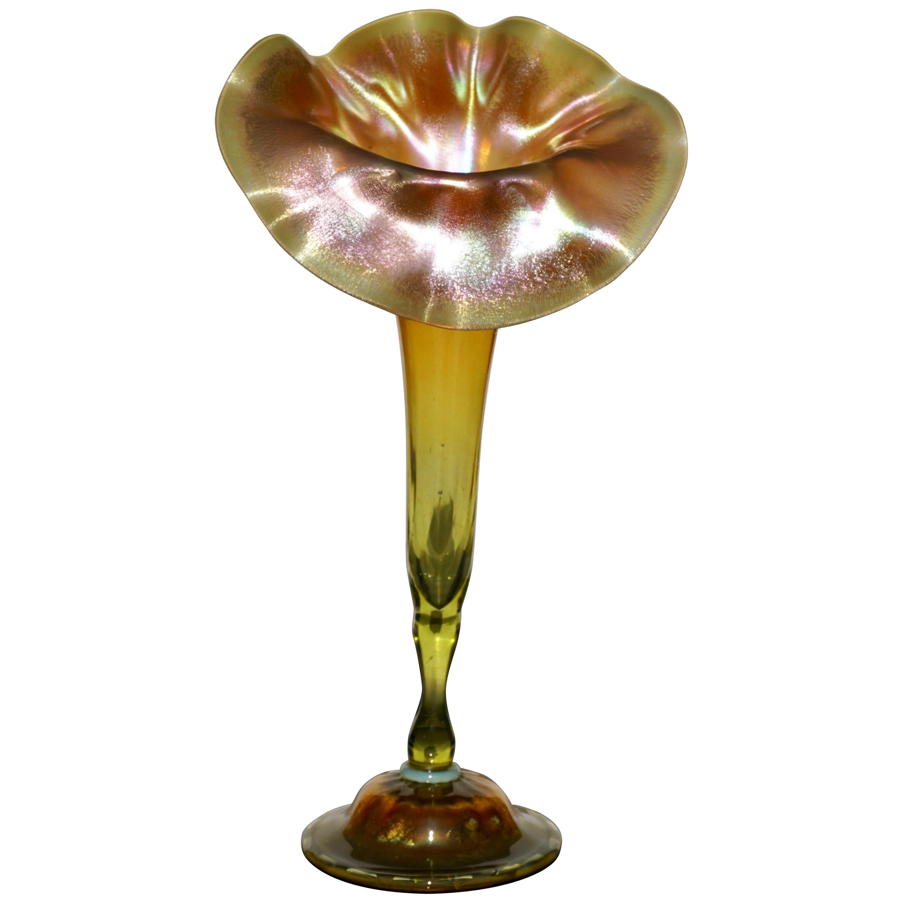 L.C.T Tiffany Studios Large Floriform Favrile Vase