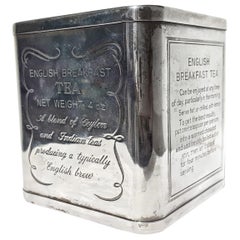 20th Century Sterling Silver 925 English Small Tea Container
