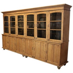 Antique French 19th Century Oak Pharmacy Cabinet