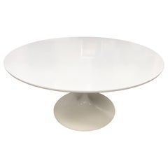 Large Midcentury Saarinen Style Tulip Table Burke Industries USA, 1970s