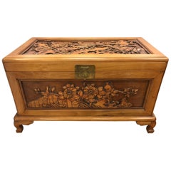 Carved Chinese Trunk Box