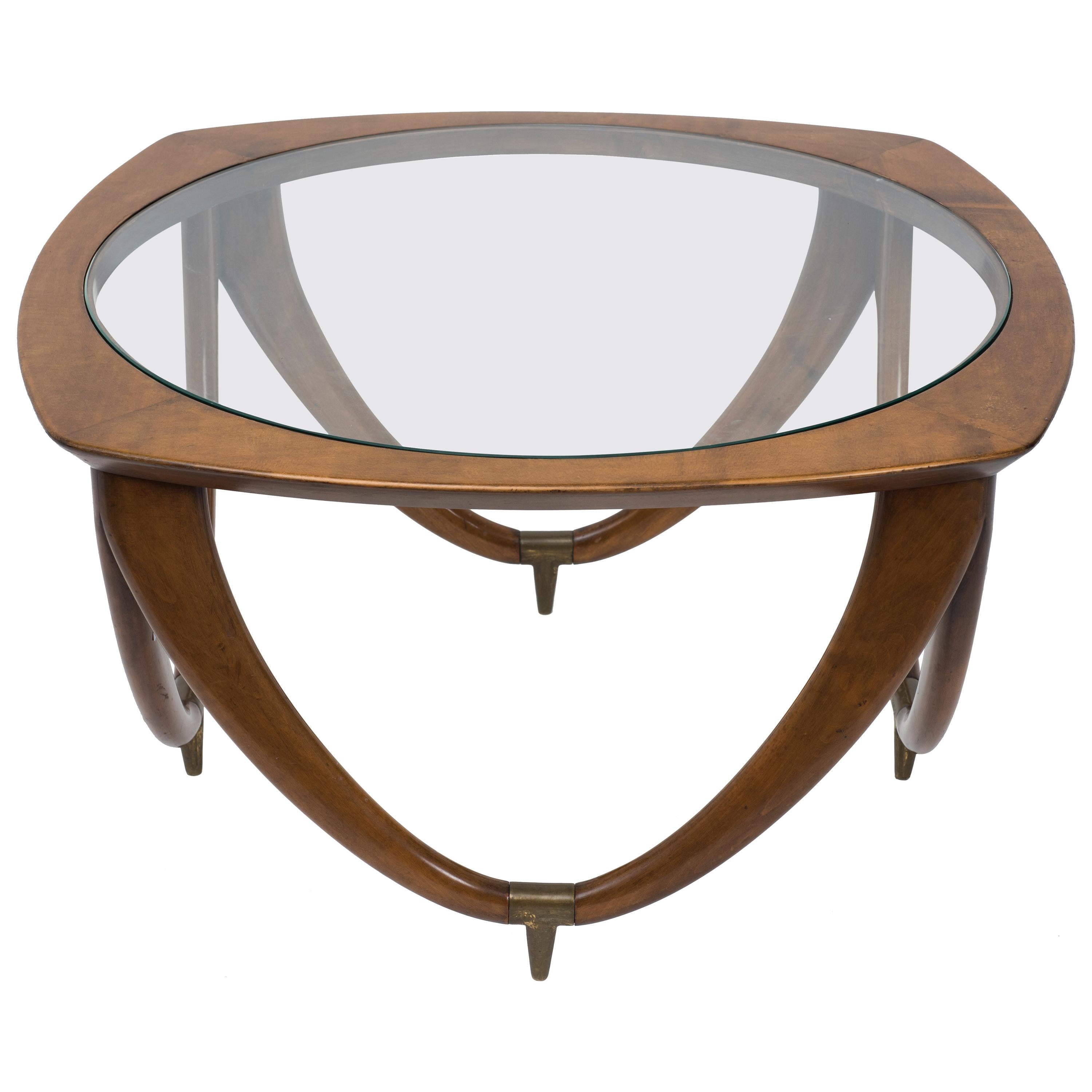 Vintage Coffee Table by Melchiorre Bega, Italian Production, circa 1950