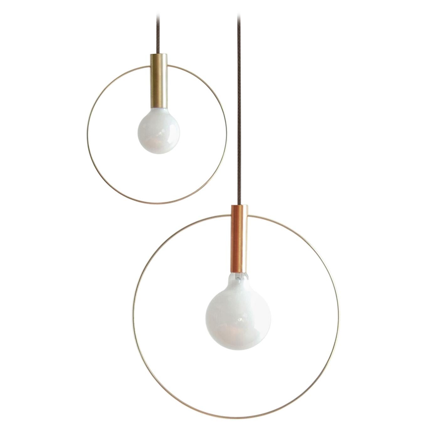 Aura Pendant Light - 10" in Brass For Sale