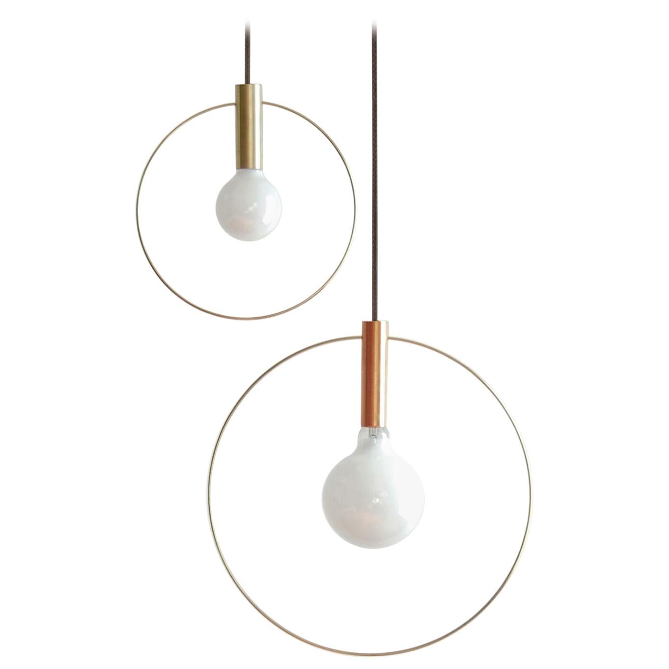 Lampe à suspension Aura - 15"" en laiton