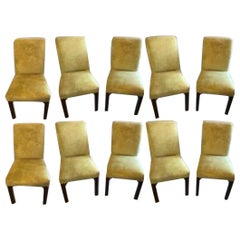 Set of 10 Schneller & Sons Chinese Chippendale Sleigh Back Dining Chairs