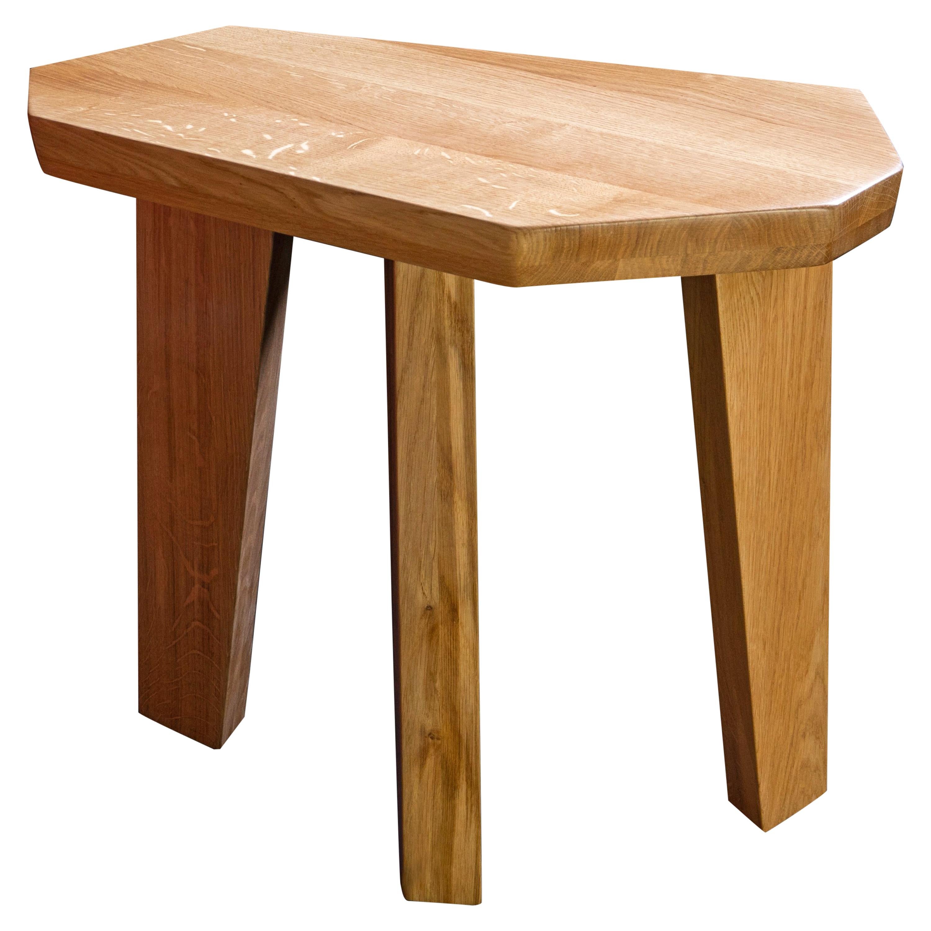 Oak Side Tables by Jacques Jarrige "Nazca" For Sale