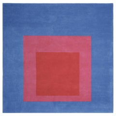 Homage to the Square Rug ‘Blue or Pink or Red’ by Josef Albers