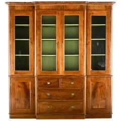 19th Century French Mahogany Breakfront Bookcase from Bookcase