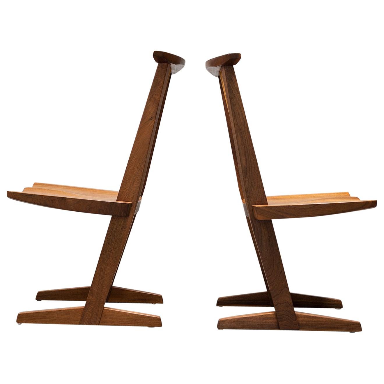 Set of Four Conoid Chairs by George Nakashima, 1982 For Sale