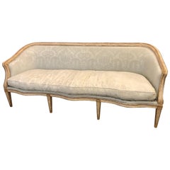 Late 19th Century Swedish Gilt and Parcel Paint Decorated Sofa