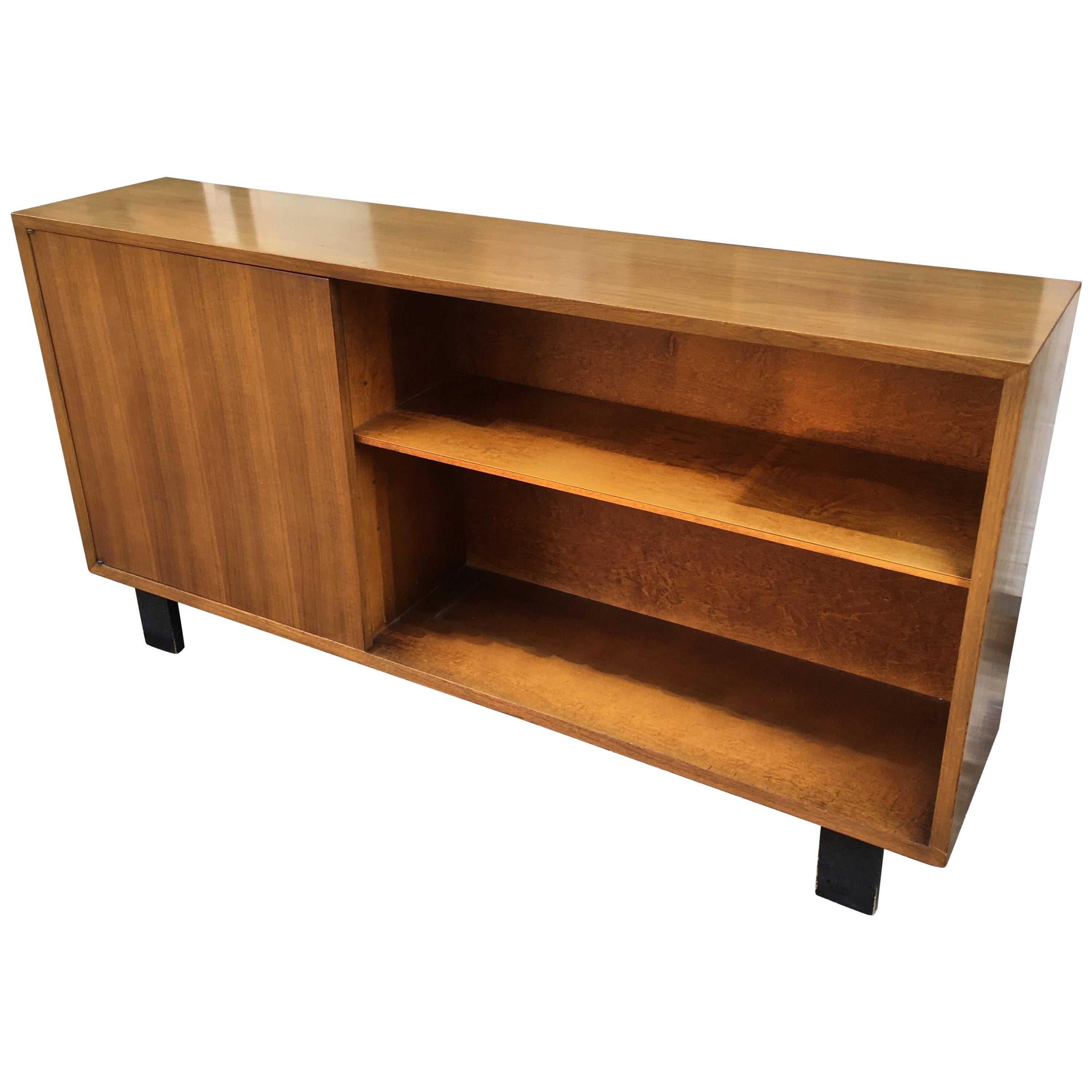 George Nelson Walnut Bookcase with 1-Door for Herman Miller