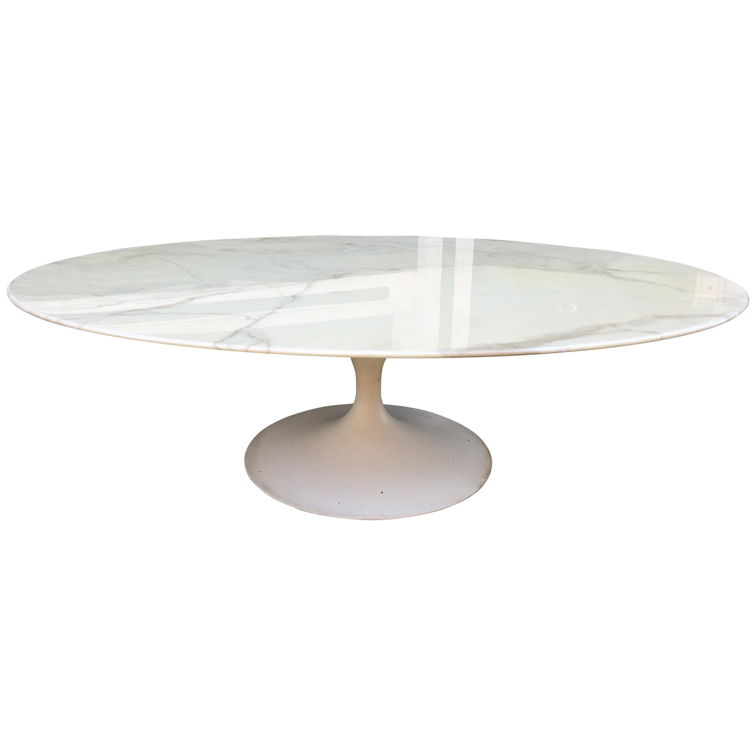 Saarinen for Knoll Oval Marble Coffee Table