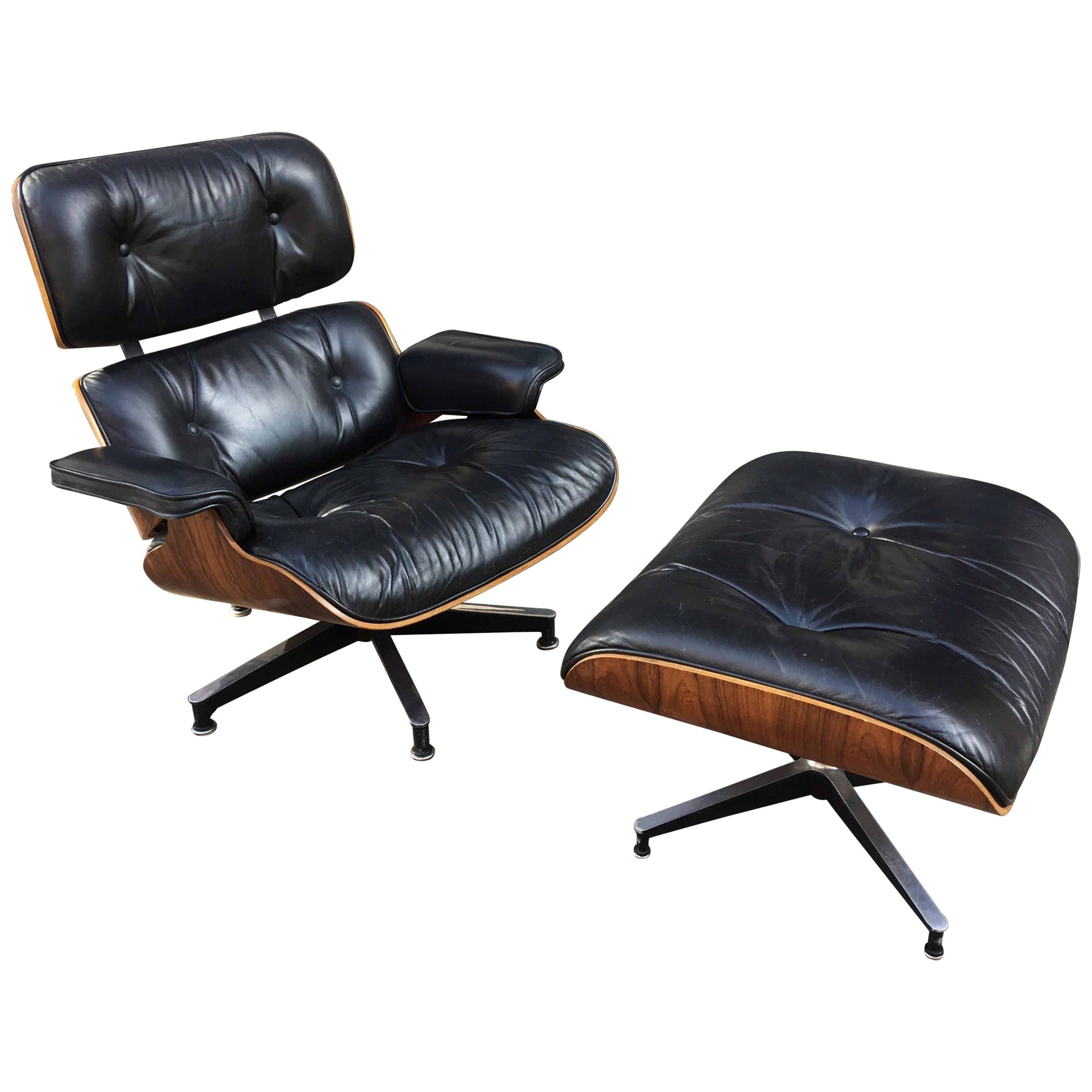 Charles Eames for Herman Miller Rosewood 670/71 Lounge Chair and Ottoman