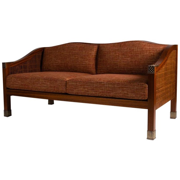 Louis Cane, Sofa, Twoseater Sofa, France, 1995 For Sale at 1stDibs