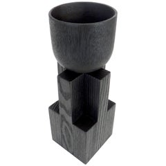 Arno DeClercq Blackened Belgian Oak Wood Goblet Bowl