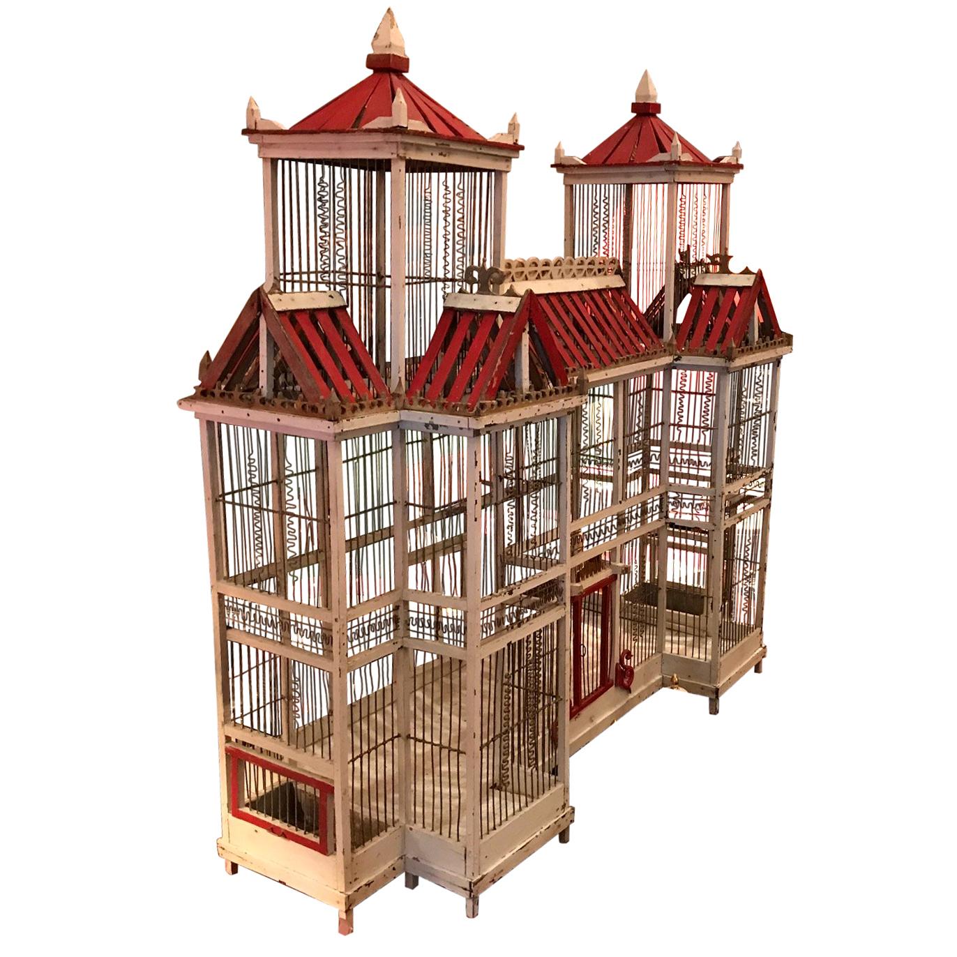 19th Century Nap III Dove Cage Chinoiserie, Birdcage Decorative interior element