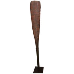 Antique Fine Rare Old Australian Aboriginal Tiwi Islands Ceremonial Paddle Club