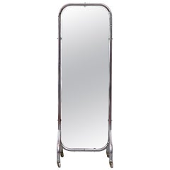 Bauhaus Standing Mirror with Chrome Frame