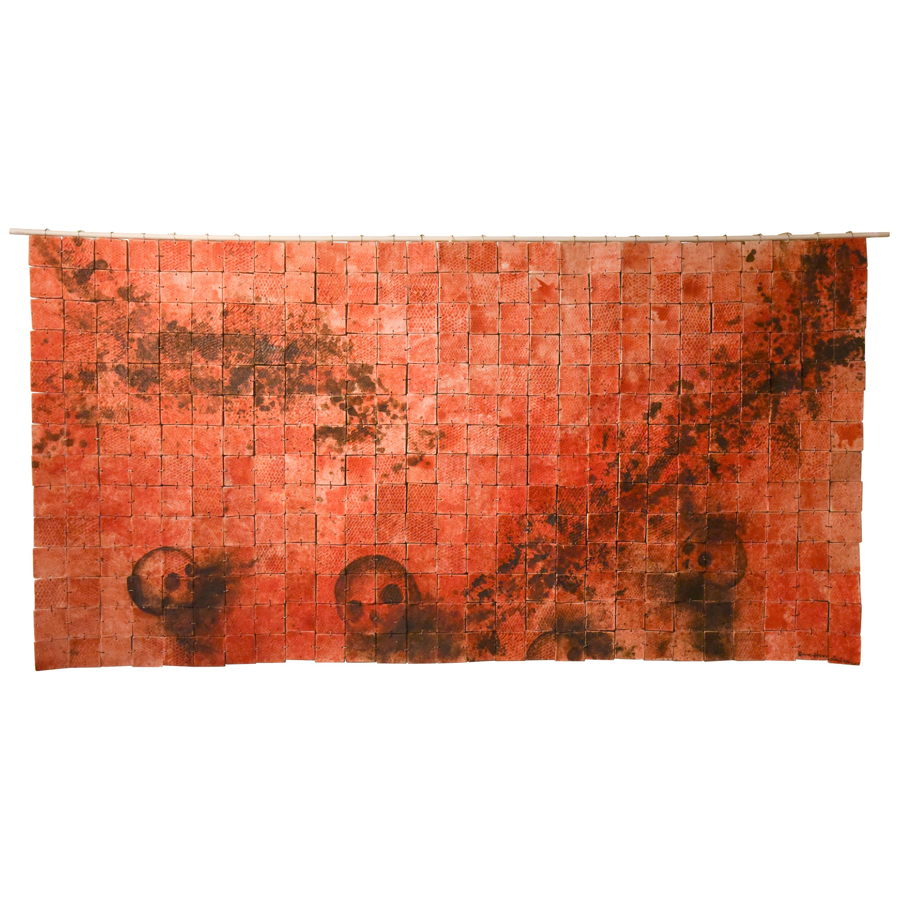 Mexikanische Keramik Rote Wand Hängeleuchte 2016 Ton Dekoration Puzzle Schädel Abstrakt
