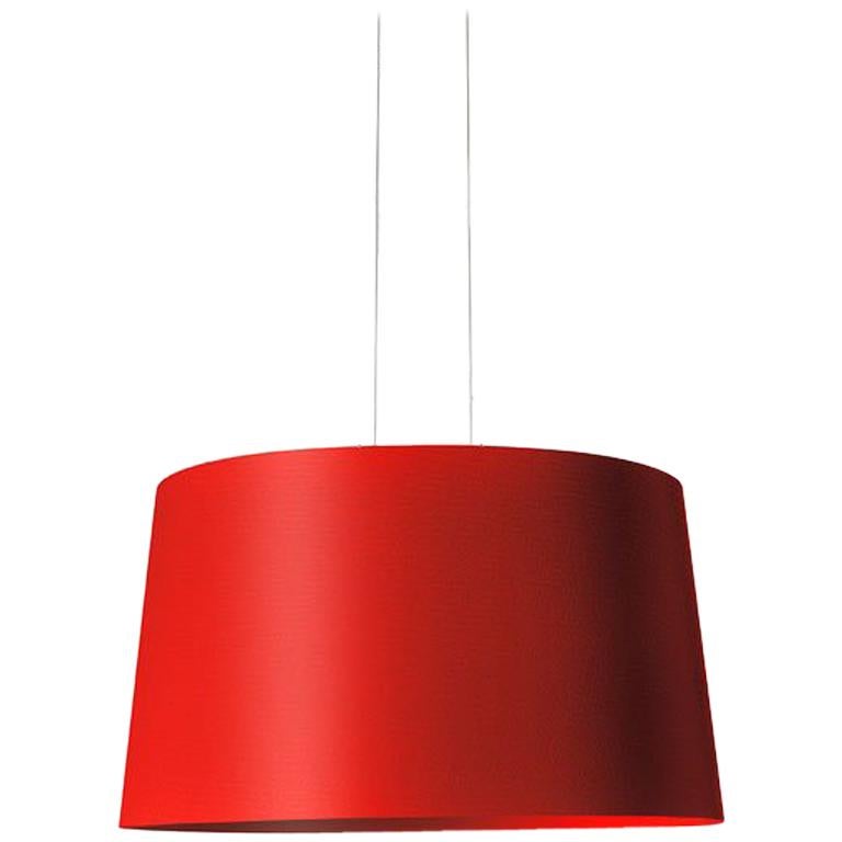 Foscarini Twice as Twiggy LED Suspension Lamp in Crimson by Marc Sadler For Sale