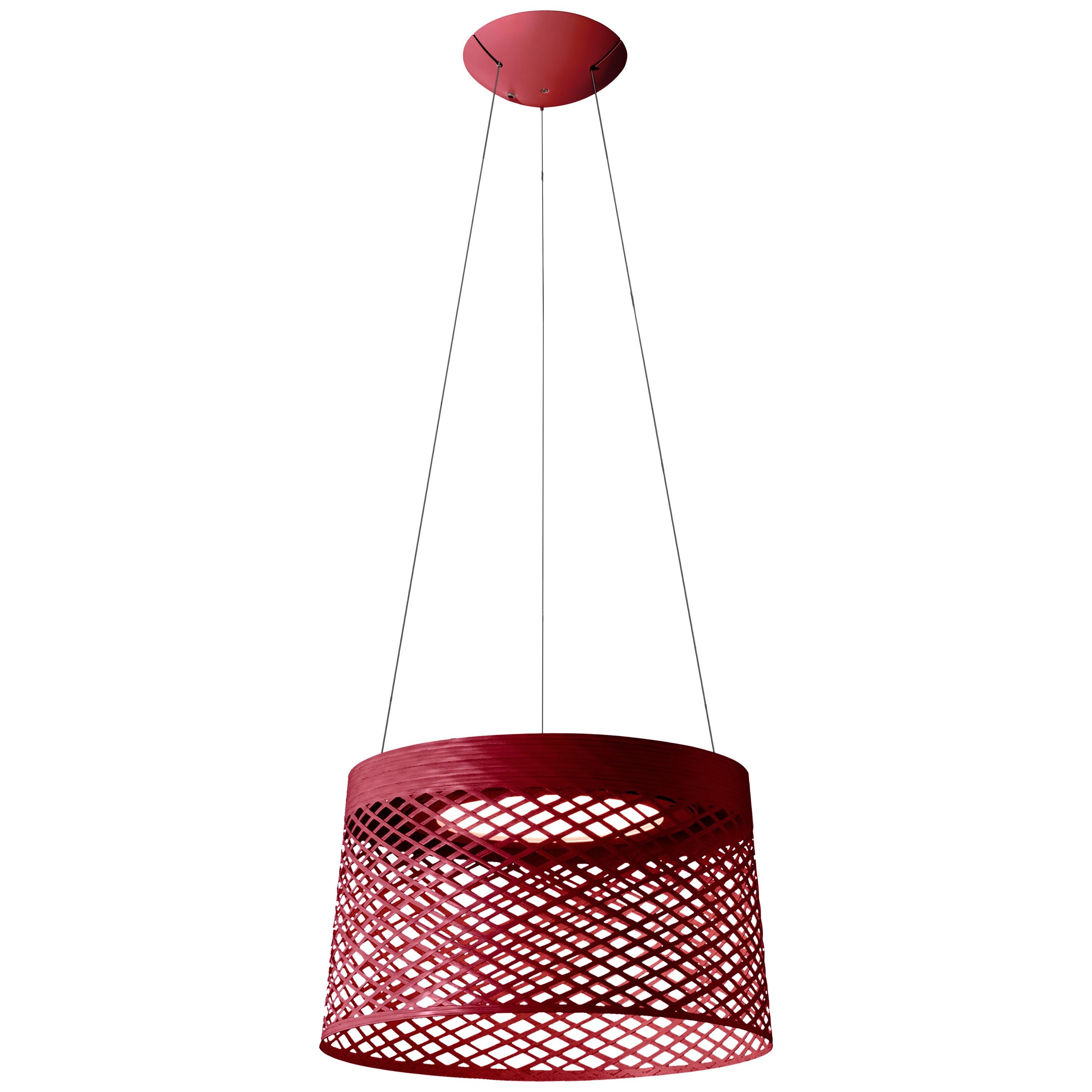 Foscarini Twiggy Grid Outdoor Suspension Lamp in Carmine by Marc Sadler For Sale