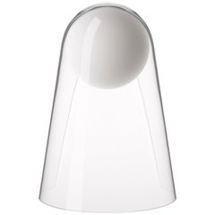 Lampe murale Foscarini Satellight blanche et transparente d'Eugeni Quitllet