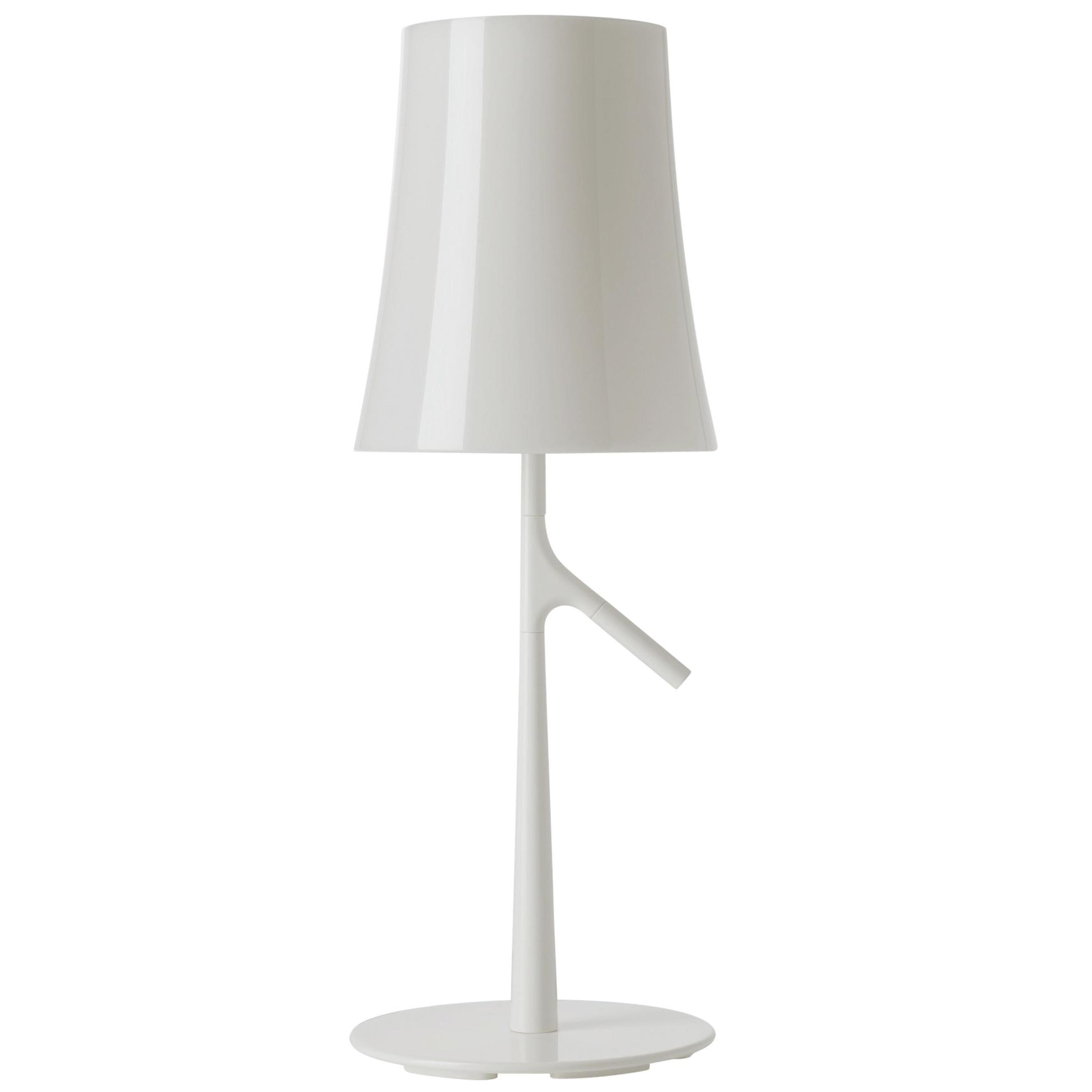 Foscarini Large Dimmable Birdie Table Lamp in White, Ludovica & Roberto Palomba For Sale