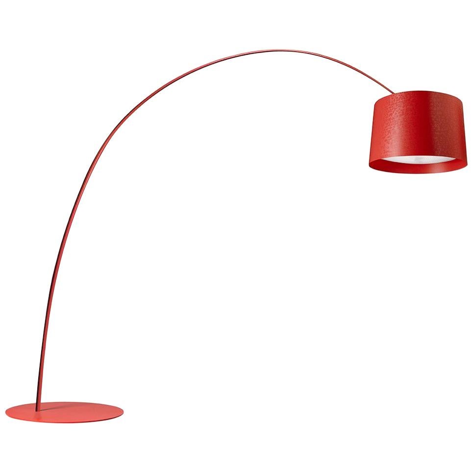 Foscarini Twice as Twiggy LED Floor Lamp in Crimson by Marc Sadler