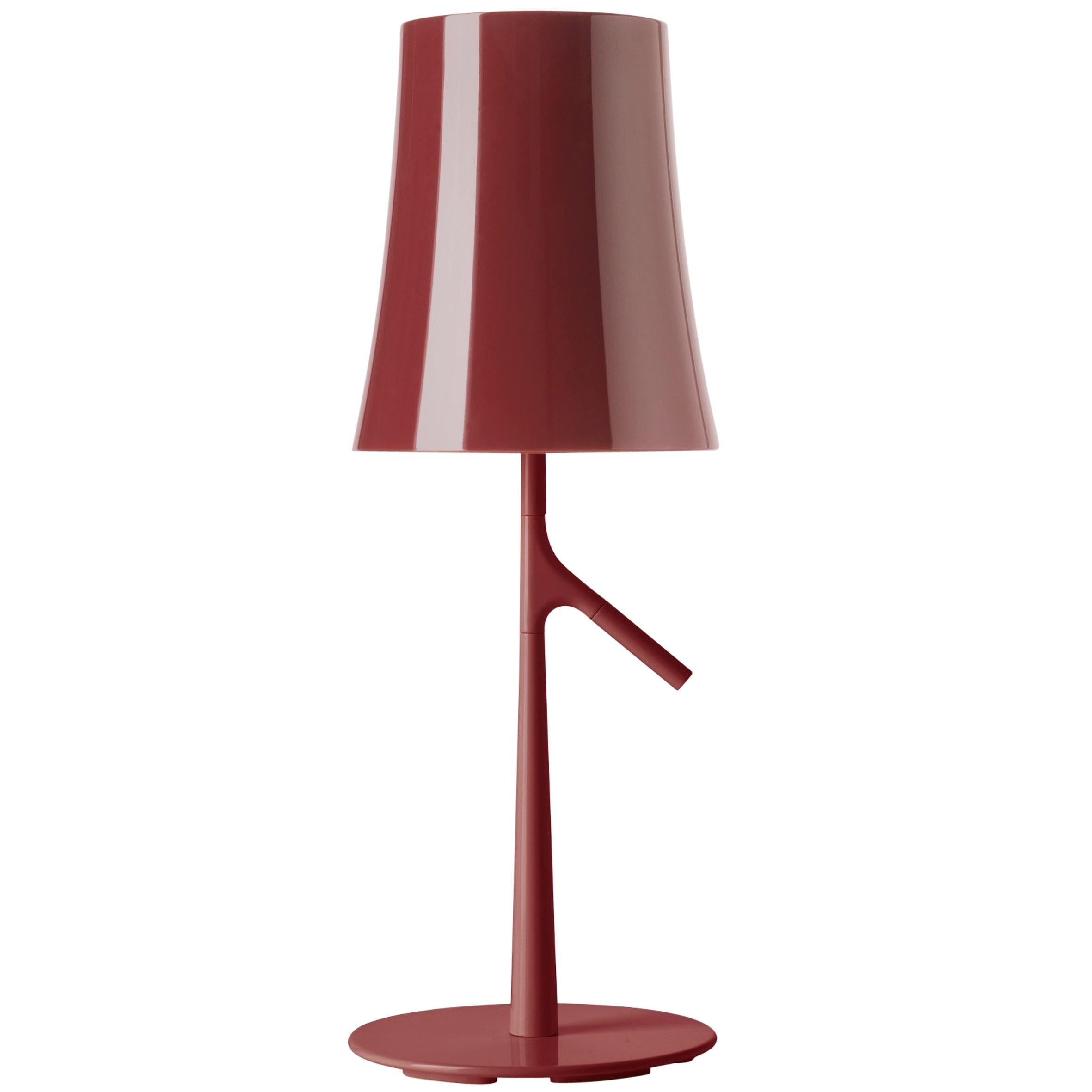 Foscarini Small Dimmable Amaranth Birdie Table Lamp by Ludovica & Roberto Palomb