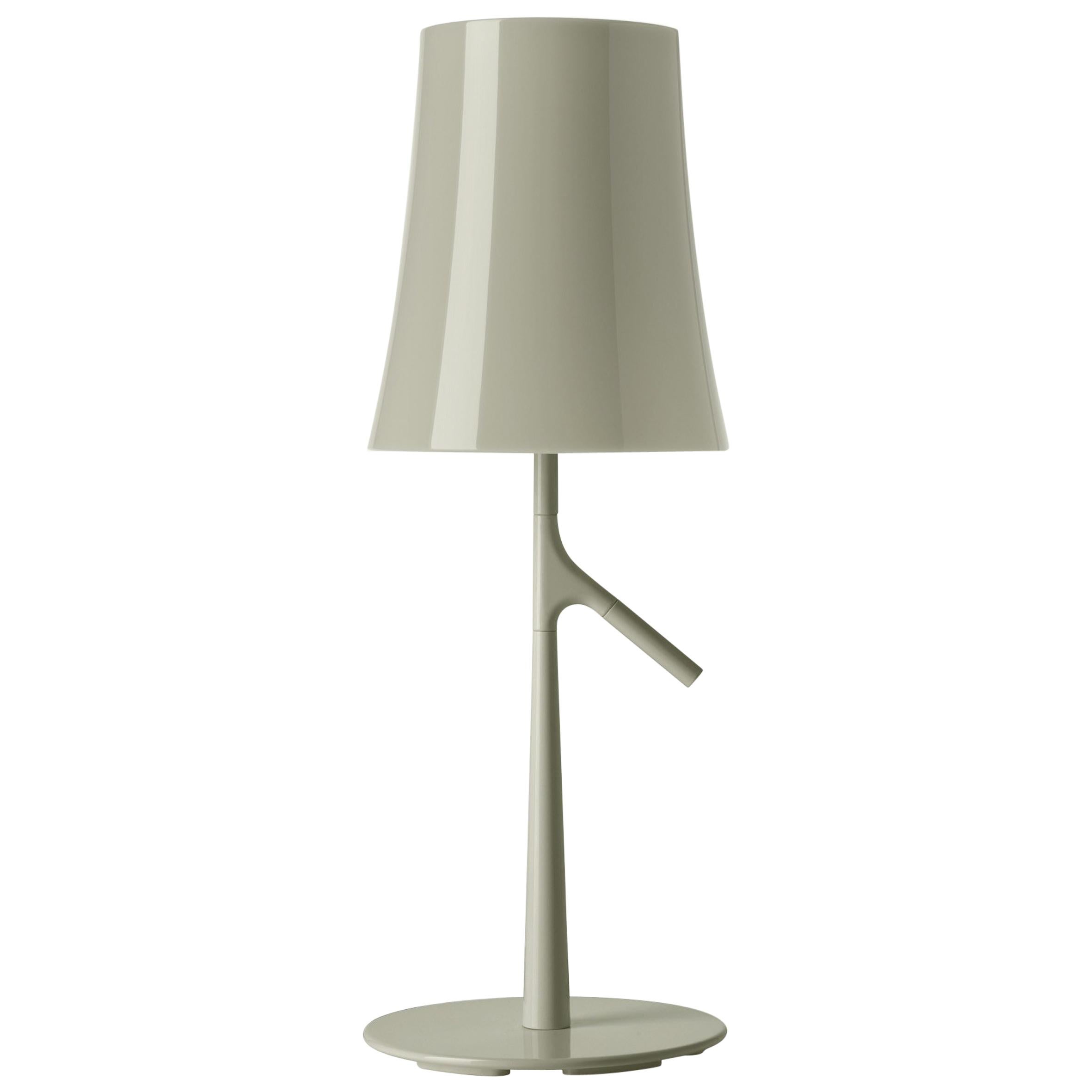Foscarini Dimmable Birdie Small Table Lamp in Grey by Ludovica & Roberto Palomba For Sale