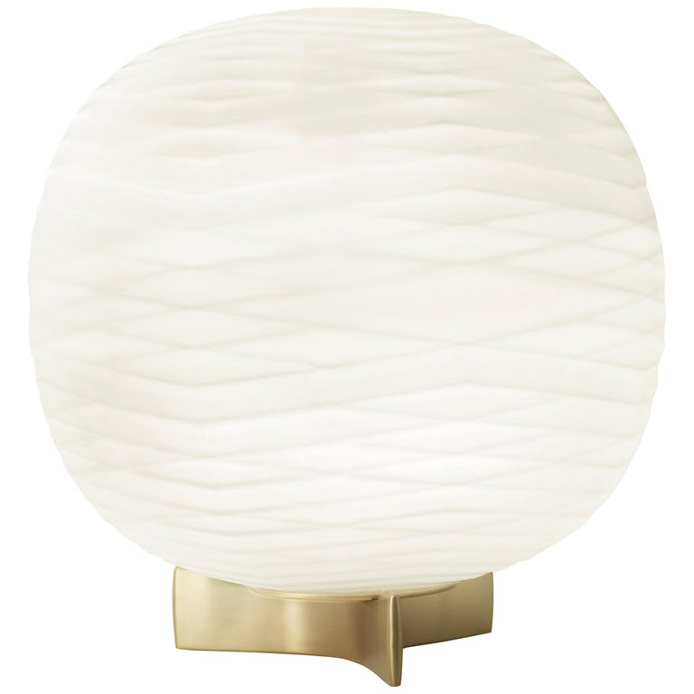 Foscarini Gem LED Table Lamp in White by Ludovica and Roberto Palomba For Sale