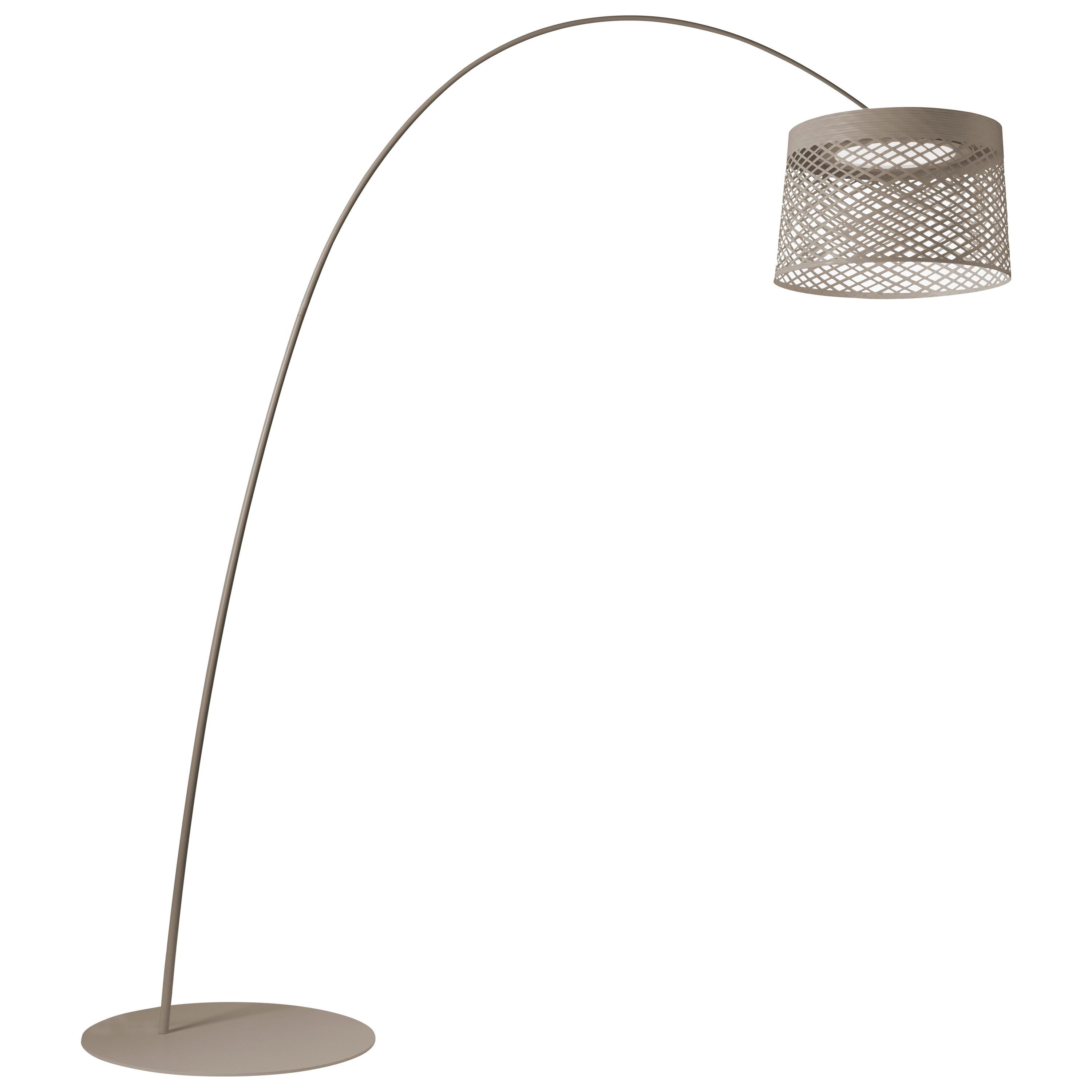 Foscarini Twiggy Grid Outdoor Floor Lamp in Greige by Marc Sadler For Sale