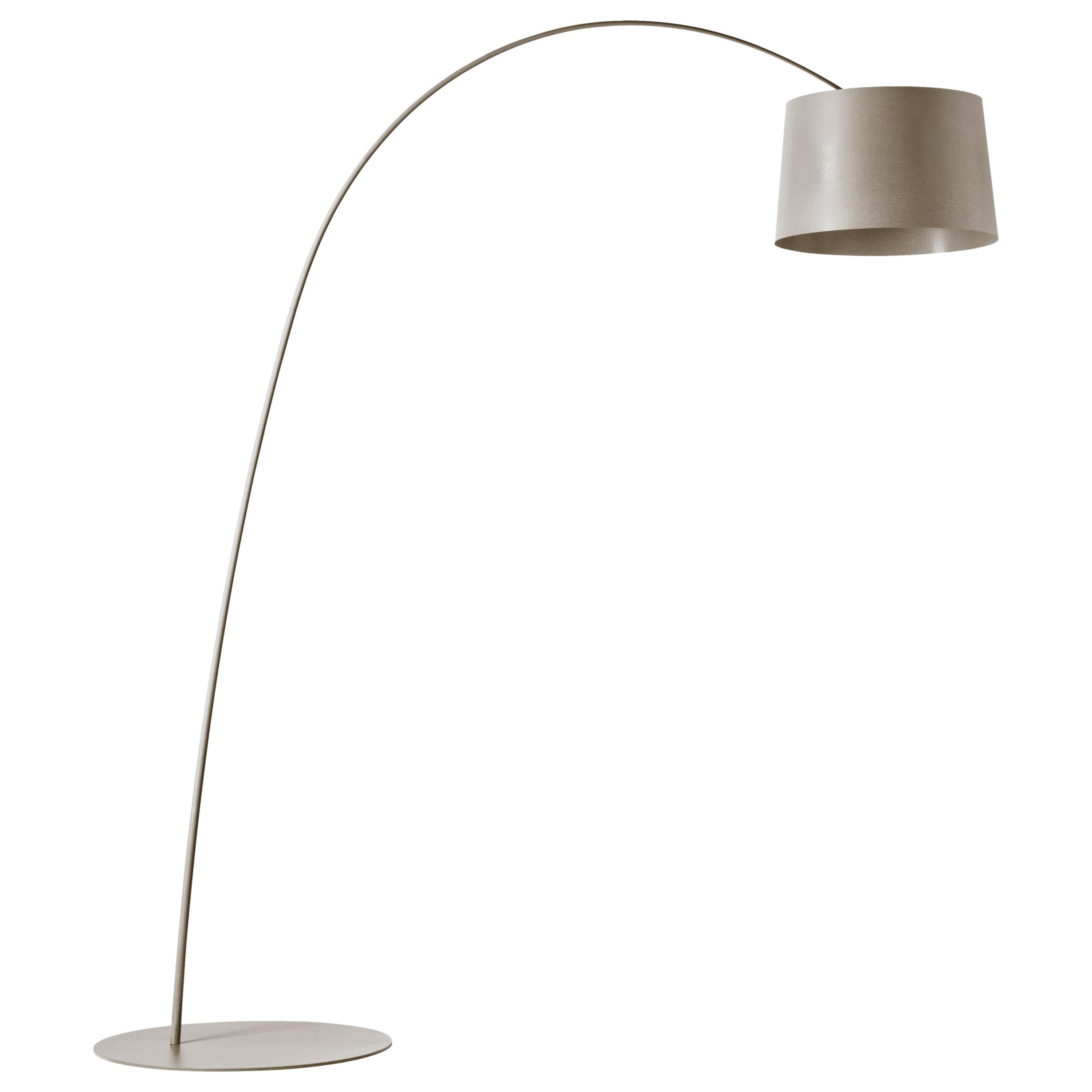Foscarini Twiggy LED Floor Lamp in Greige by Marc Sadler For Sale