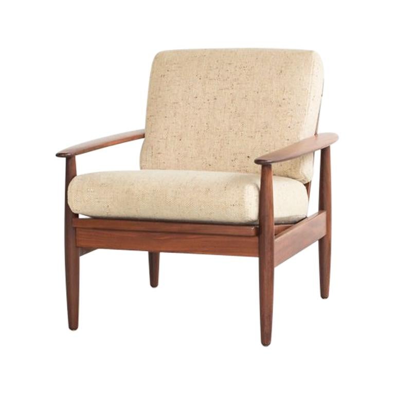 Midcentury Danish Easy Chair in Teak and Fabric, 1960s