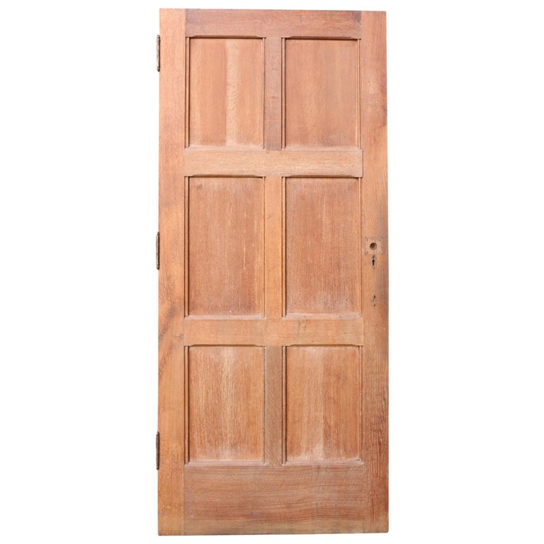 Exterior English Oak Six Panel Door For Sale At 1stdibs