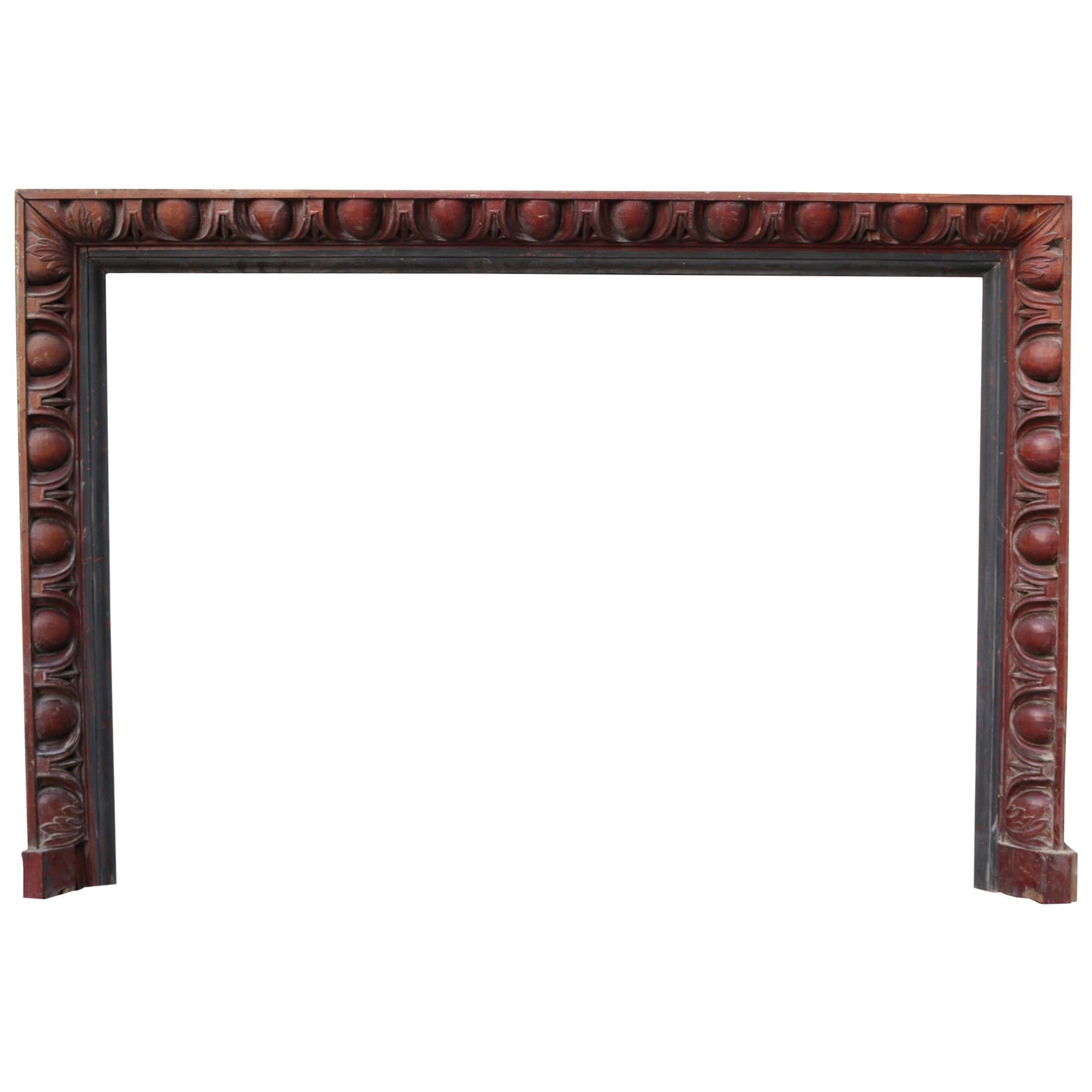 Antique Carved Mahogany Fire Surround