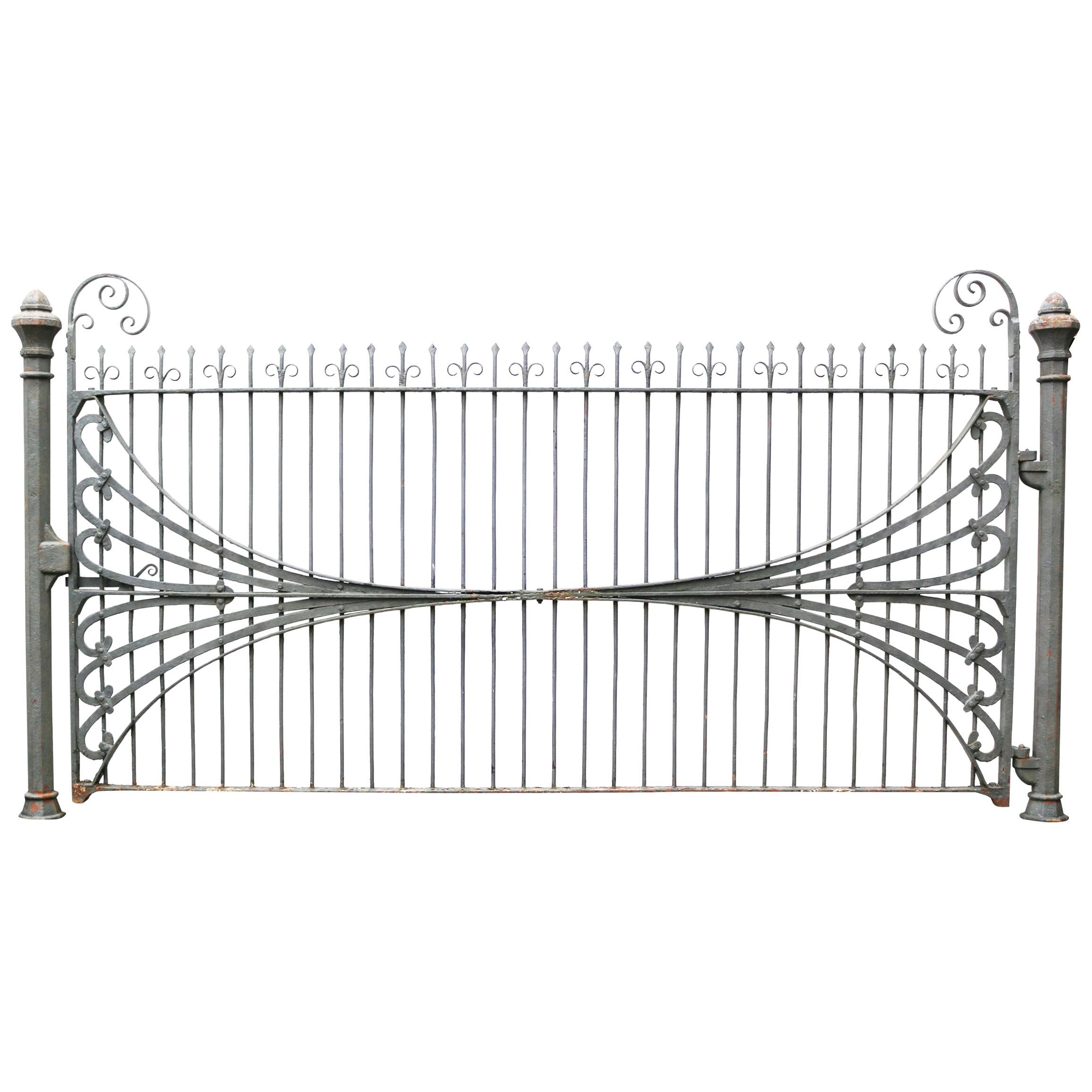 Antique Wrought Iron Estate Gate