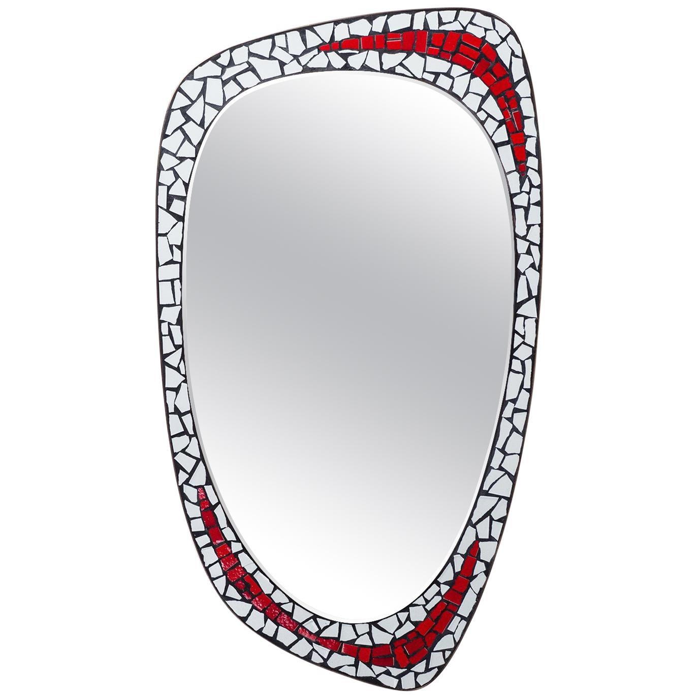 Asymetric Mosaic Mirror, 1950s For Sale