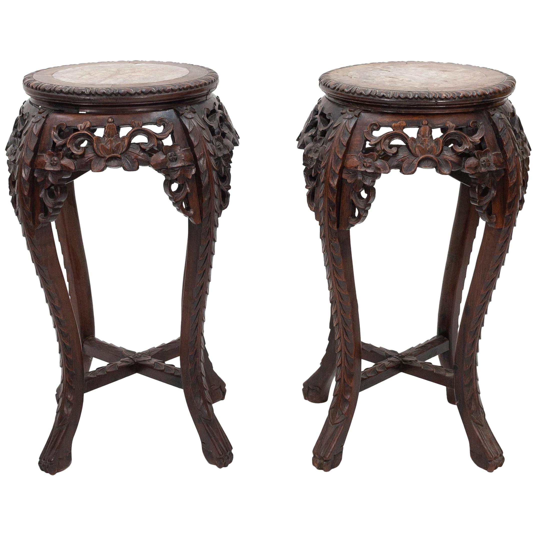 Two Antique Chinese Plant Stands