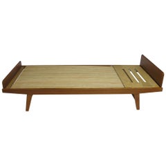 Solid Teak Daybed Sofa with Adjustable Headrest