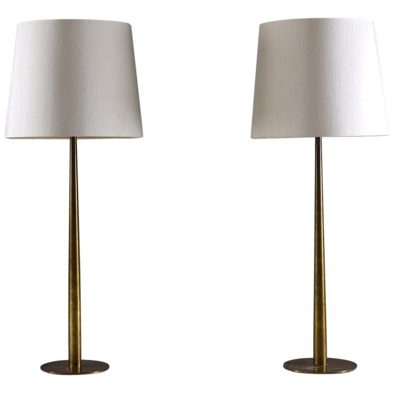 Early Midcentury Table Lamps B86 in Brass by Hans-Agne Jakobsson