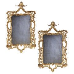 Pair of George III Carved and Gilded Mirrors