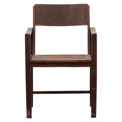 Very Rare 1920s Stained Beech Chair by Erich Dieckmann 'b'