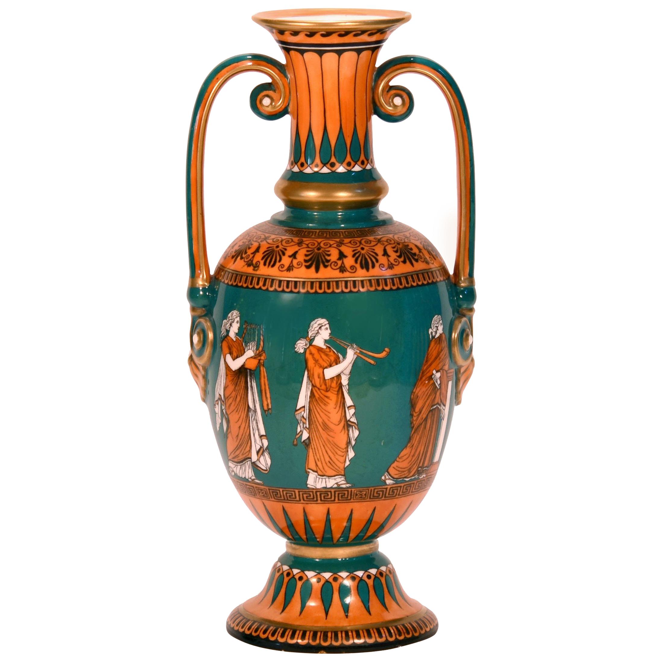 19th Century Neoclassical Samuel Alcock & Co. Porcelain Vase