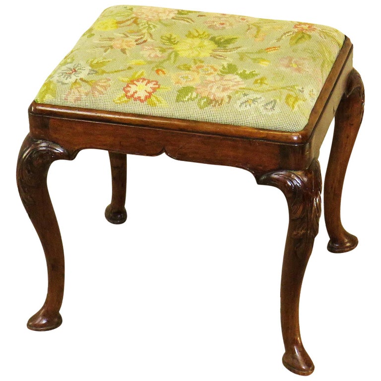 18th Century English Walnut Antique Stool at 1stDibs