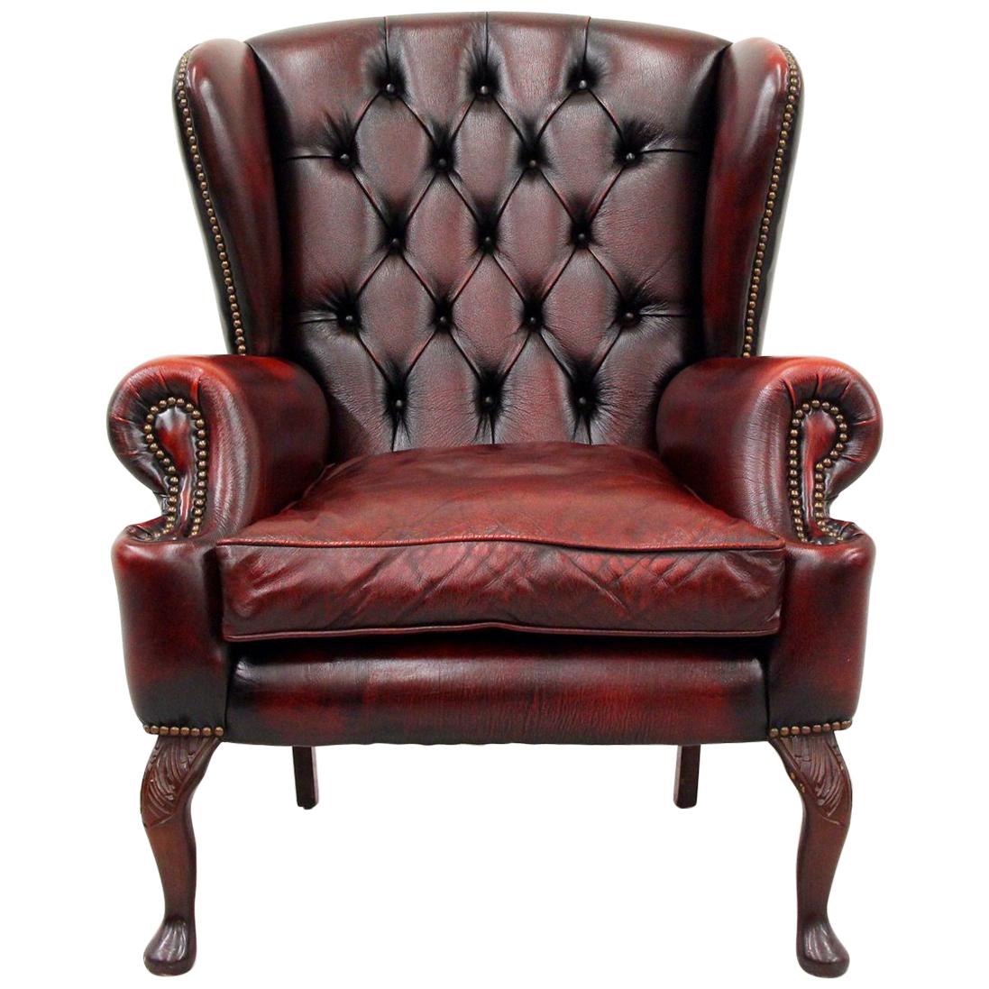 Chesterfield Wing Chair Armchair Club Chair Baroque Antique For Sale