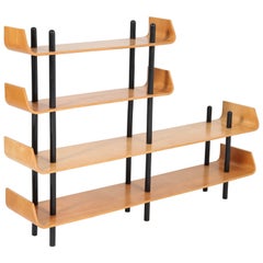 Mid-Century Modern Shelving Unit or Room Divider by Lutjens for Gouda Den Boer