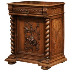 19th Century French Napoleon III Carved Oak Jelly Cabinet Confiturier